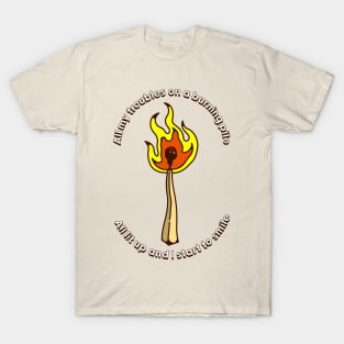 All my troubles on a burning pile T-Shirt